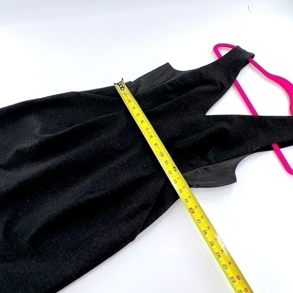 Madewell E1516 Dark Gray Leather Insert Ponte Sleeveless Dress size 4 - Picture 12 of 15